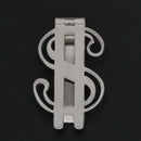 Stainless Steel Dollar Wallet Clip Fashion Simple Name Card Clips Holder