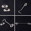 Cabin Hook Eye Latch For Doors,4 Pack Privacy Hook With Mounting Screws For R8X4