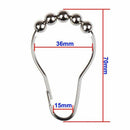 14 pcs x Shower Curtain Hooks Rings Roller Balls Chrome Stainless Steel Rus Z2I2