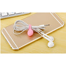 Magnet Earphone Cord Winder Cable Bookmarks/ Keychain Holder Organiser White