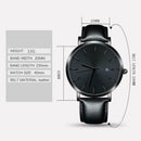 Simple PU Leather Band Men Teen Date Analog Daily Waterproof Quartz Watches