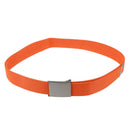 Unisex Plain Webbing Canvas Metal Buckle Belt (Orange)