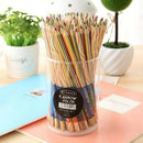 10pcs Rainbow Four-Color Lead Wooden Pencil Students DIY Graffiti Pencil A
