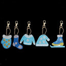 5Pcs DIY Xmas Keychains Diamond Painting Kits Keyring Bag Hanging Craft