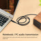 3.5mm AUX Cable Male to Male Audio Cord Line for Speaker Headphones (Black)