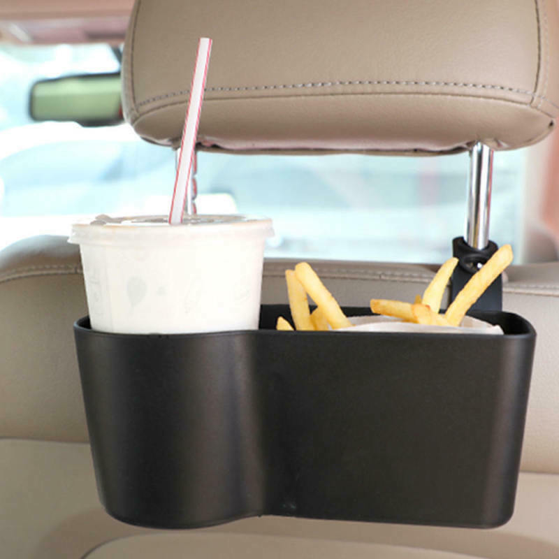 4x Black Plastic Universal Portable Car Seat Back Storage Box Organizer Ho AKJ