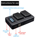 Home LED Indicator LCD Display Accessory Camera Digital Battery Charger for Sony