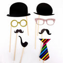 58x  Masks Photo Booth Props Mustache On A Stick Birthday Wedding Party DIY JR