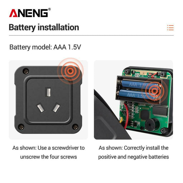 2pc Digital Socket Tester Voltage Test Socket Detector AU Plug Phase Check