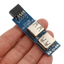 USB 2.0 9-Pin Header (2x5) to Dual USB A Female Port Adapter USB 2.0 Hub I Ty â„–[