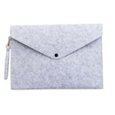 Light Grey 1PC Simple A4 Big Capacity Document Bag Pad Business Briefcase F
