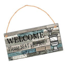 Wall ARTS Printed Wood Plaque Door Hanging Welcome Sign Please Seat Yourself