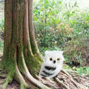 Owl White Black Furry Ornament Decor Adornment Simulation Gifts E3G6 C2P4