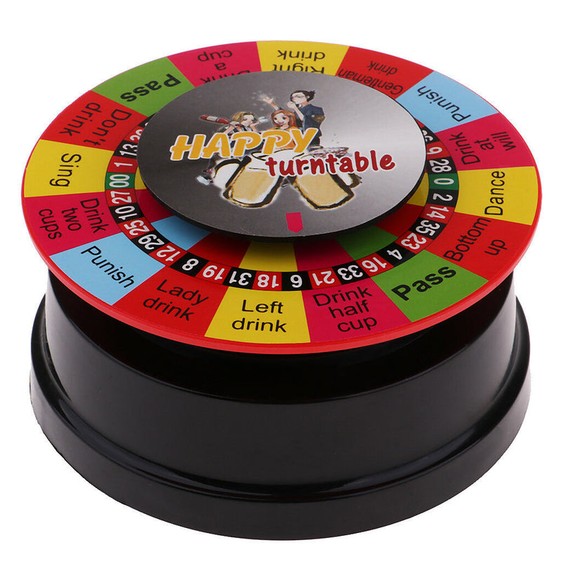 3 in 1 Powered Roulette Turntable Set Game Playing Cards Chips Drinking Game