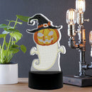 Halloween Pumpkin DIY 5D Diamond Painting LED Light Rhinestones Mosaic Lamp