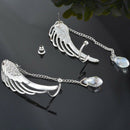 Angel Wing Stylist Crystal Earrings Drop Dangle Ear Stud For Women U6P7