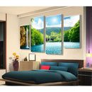 4 Panels Unframed Art Canvas Oil Painting Picture Waterfall and Lake Print