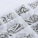 150Pcs M5 Stainless Steel Button Head Hex Socket Head Cap Bolts Screws Nuts I5F2