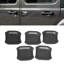 5pcs Car Exterior Door Handle Bowl Covers for Jeep Wrangler JL 4-Door 2018-2019