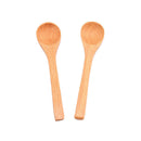 1X Wooden Round Bamboo Spoon Soup Tea Coffee Salt Spoon Kitchen Tool Cutlery Hn