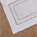 23*15cm White Hemstitch Dinner Napkins Ladder Cotton Linen Cloth Table  YNK