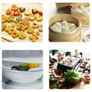 40Pcs Round Paper Silicone Oil Non-Stick Baking Papers Pad Mats White Dia 11cm