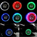 15 Mode solar energy automatic flash LED car wheel tyre valve cap light lamp LJ
