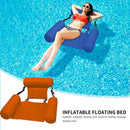 Inflatable Foldable Floating Row Beach Swimming Pool Water Hammock (Orange)