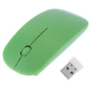 2.4GHz 1,000DPI Ultra-thin 3-Button Wireless Photoelectric Mouse (Green)