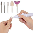 5 Bits Electric Nail File Drill Kit Tips Manicure Toenail Pedicure Salon Pen Hot