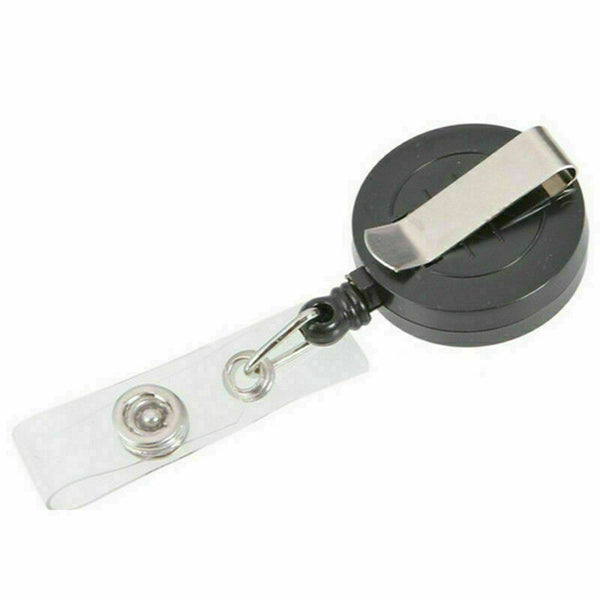 1* Retractable Recoil ID Badge Lanyard Name Tag Key Card Belt Holder Clip N I9Q7
