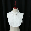 Removable Embellished Faux Collar Bib False Collar Lace Cotton Half Shirts