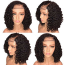 Short Lace Front Human Hair Wigs Pre Plucked With Baby Hair Curly Brazilian