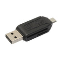 2Pcs 2 in 1 Dual USB Plug OTG SD TF Card Reader for Smartphone Computer