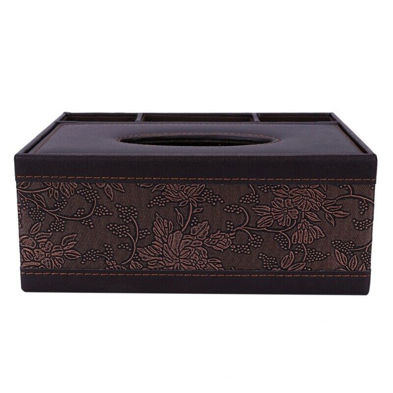 Rectangular Remote Control Tissue Box Ultifunction PU Leather Pen Pencil RemS5W9