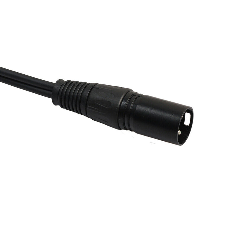 2Pack XLR 3Pin Male to Dual XLR Female Splitter Cable Adapter Converter 1ft