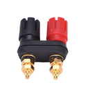 Dual Female Banana Plug Terminal Binding Post for Speaker Amplifier 4MMJC,a
