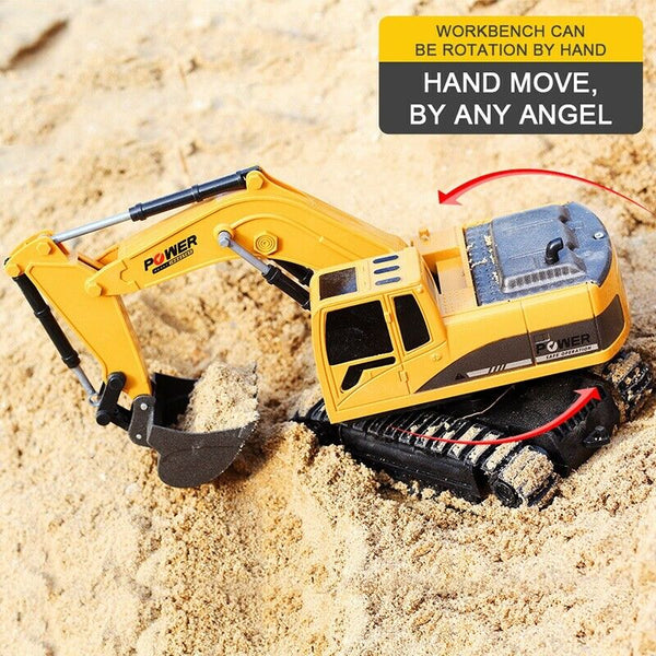 2.4Ghz 6Ch 1:24 Rc Excavator Mini Rc Truck Rechargeable Simulated Excavator E4S2