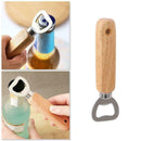 Wine Beer Bottle Opener Wooden Handle Stainless Steel Opening Tool Kitchen F1D6