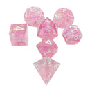 7PCS/Set DND MTG RPG Polyhedral Game Dices D4 D6 D8 D10 D12 D20 Pink