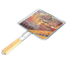 Barbecue Grilling Basket Grill BBQ Net Wooden Meat BBQ Supplies Vegetable F P5E5