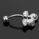 Lady Girl Crystal Cherry Belly Ring Rhinestone Jewelry