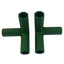 4x Durable Green Plastic Greenhouse Pipe Fittings Frame Connectors for Garden