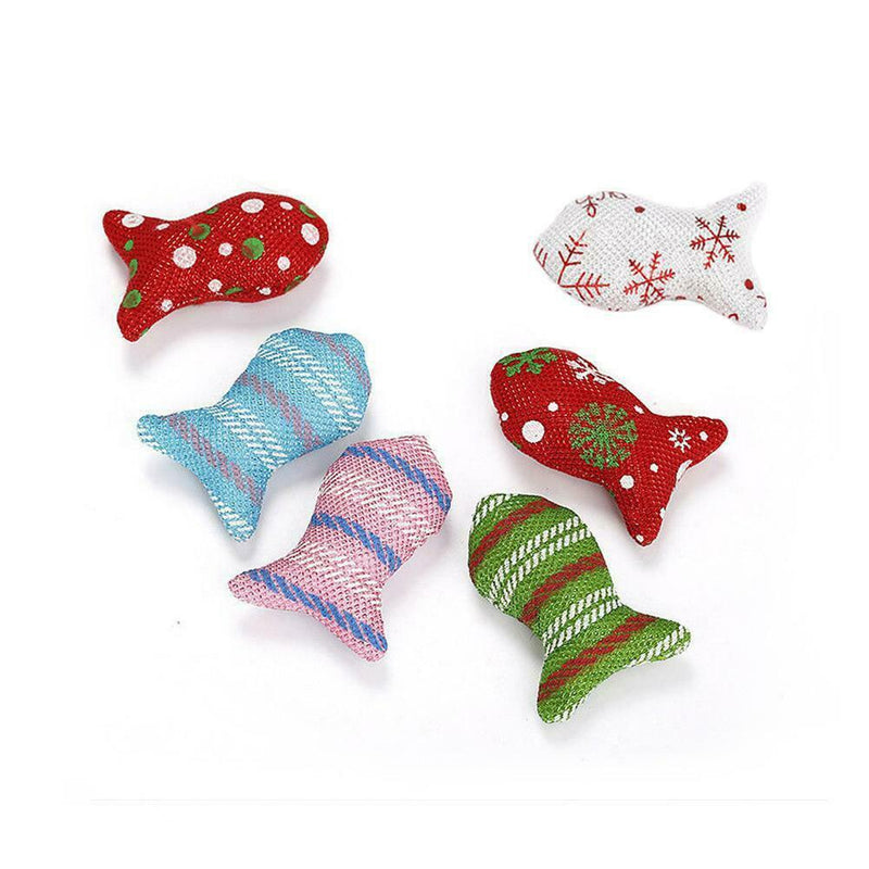 2pcs Cat Toys Christmas Mouse Catnip Pets Kitten Teaser Interactive Funny Supply