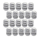 20x Engraving Live Love Laugh Tags Charms Necklace Earring Bracelet Pendants