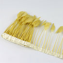 15-20cm Golden Feather Fringe Trim Sewing Edge Crafts Garment Decors 2m