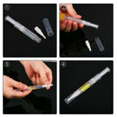 5 Pack 3 Ml Transparent Twist Pens Empty Nail Oil Pen With Brush Tip Cosmet