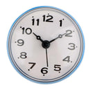 Waterproof Shower Clock Suction Cup Bathroom Kitchen Wall Glass Sucker Blue