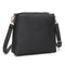 Portable Casual Women Leather Mini Sling Pure Messenger Bags (Black)