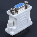 DVI-I Male (24 +5) To VGA Female Adapter Converter White